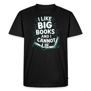 Humour livresque, Citations de lecture pleines d’, Littéraire - T-shirt Premium bio Homme - noir - Devant - Nico (187cm)