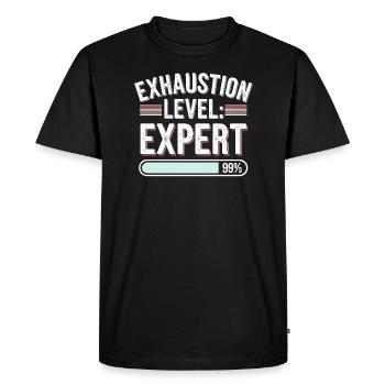 Épuisement émotionnel Humour Drôle Stress Citations - T-shirt Premium bio Homme - noir - Devant - Nico (187cm)