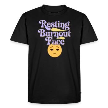 Épuisement émotionnel Humour Drôle Stress Citations - T-shirt Premium bio Homme - noir - Devant - Nico (187cm)