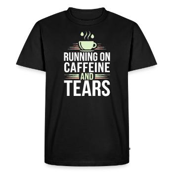 Épuisement émotionnel Humour Drôle Stress Citations - T-shirt Premium bio Homme - noir - Devant - Nico (187cm)