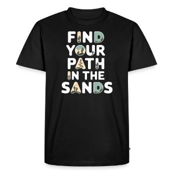 Des vagabonds du désert, des sentiers accidentés et des - T-shirt Premium bio Homme - noir - Devant - Nico (187cm)