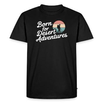 Des vagabonds du désert, des sentiers accidentés et des - T-shirt Premium bio Homme - noir - Devant - Nico (187cm)