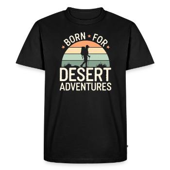 Des vagabonds du désert, des sentiers accidentés et des - T-shirt Premium bio Homme - noir - Devant - Nico (187cm)