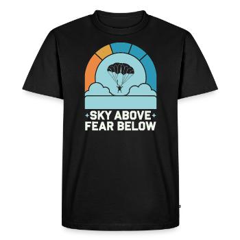 Parachutisme Débutants Aventure Nerfs - T-shirt Premium bio Homme - noir - Devant - Nico (187cm)