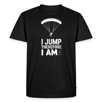 Parachutisme Débutants Aventure Nerfs - T-shirt Premium bio Homme - noir - Devant - Nico (187cm)