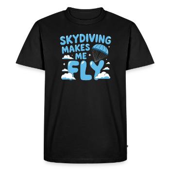 Parachutisme Débutants Aventure Nerfs - T-shirt Premium bio Homme - noir - Devant - Nico (187cm)
