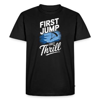Parachutisme Débutants Aventure Nerfs - T-shirt Premium bio Homme - noir - Devant - Nico (187cm)