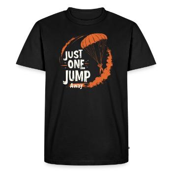Parachutisme Débutants Aventure Nerfs - T-shirt Premium bio Homme - noir - Devant - Nico (187cm)