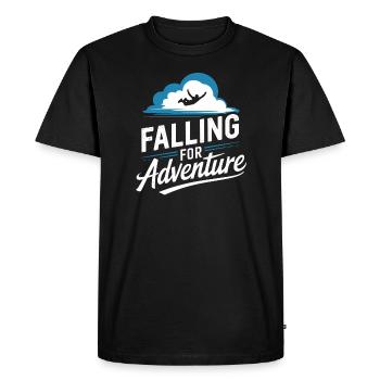 Parachutisme Débutants Aventure Nerfs - T-shirt Premium bio Homme - noir - Devant - Nico (187cm)