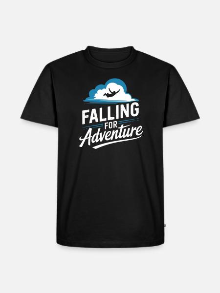 Skydiving Beginners Adventure Nerves - Men's Premium Organic T-Shirt - black