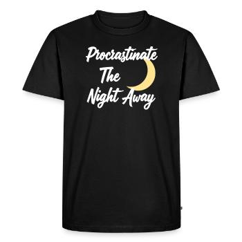 Revenge Bedtime Postponement Night Owl Sleep - Men's Premium Organic T-Shirt - black - Front - Nico (187cm)