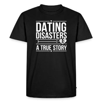 Rencontres Catastrophe Comédie Drôle Échecs - T-shirt Premium bio Homme - noir - Devant - Nico (187cm)