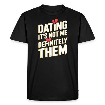 Rencontres Catastrophe Comédie Drôle Échecs - T-shirt Premium bio Homme - noir - Devant - Nico (187cm)
