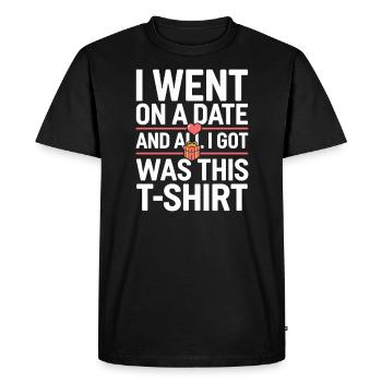 Rencontres Catastrophe Comédie Drôle Échecs - T-shirt Premium bio Homme - noir - Devant - Nico (187cm)
