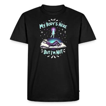 Les fans de projection astrale qui sont hors du corps - T-shirt Premium bio Homme - noir - Devant - Nico (187cm)