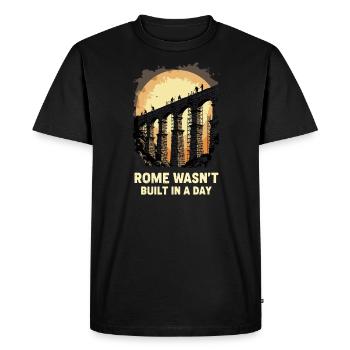 Passionnés d’histoire Passionnés de la Rome antique - T-shirt Premium bio Homme - noir - Devant - Nico (187cm)