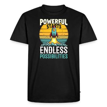 Routine matinale, habitudes de bien-être, plus productif - T-shirt Premium bio Homme - noir - Devant - Nico (187cm)