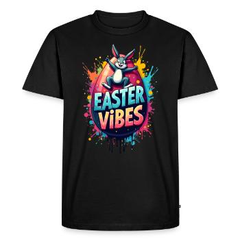 Easter Vibes - Happy Easter - Men's Premium Organic T-Shirt - black - Front - Nico (187cm)