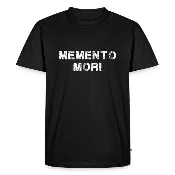 Memento Mori - T-shirt Premium bio Homme - noir - Devant - Nico (187cm)