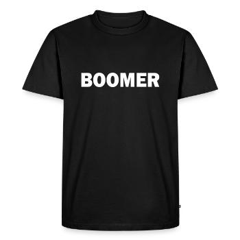 Boomer - T-shirt Premium bio Homme - noir - Devant - Nico (187cm)