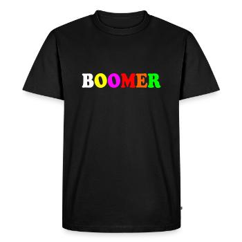Boomer - T-shirt Premium bio Homme - noir - Devant - Nico (187cm)