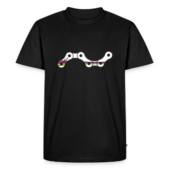 VeloWK blanc - T-shirt Premium bio Homme - noir - Devant - Nico (187cm)