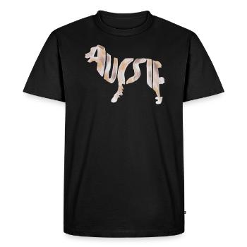 Aussie Red Merle - T-shirt Premium bio Homme - noir - Devant - Nico (187cm)