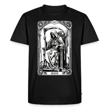 Todes-Tarot - Männer Premium Bio T-Shirt - Schwarz - Vorne - Nico (187cm)