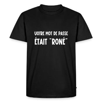 mot de passe - T-shirt Premium bio Homme - noir - Devant - Nico (187cm)
