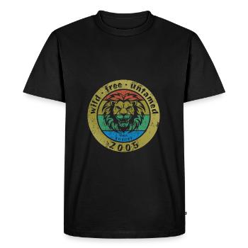 20. Geburtstag Wild, libre et indompté depuis 08/2005 - T-shirt Premium bio Homme - noir - Devant - Nico (187cm)