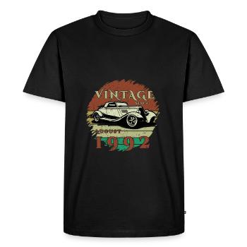 33ème Anniversaire - Classiques - Millésime depuis 08/1992 - T-shirt Premium bio Homme - noir - Devant - Nico (187cm)