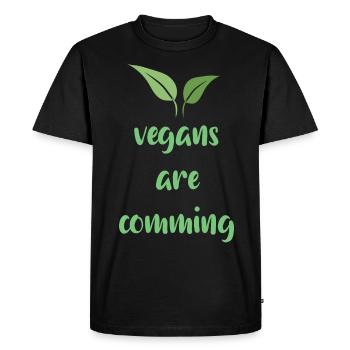 Vegan Vegan Animal Welfare Vegetarian Vegetarian - Men's Premium Organic T-Shirt - black - Front - Nico (187cm)