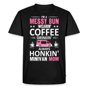 Minivan Super Maman conduit Minivan Moms Lifestyle - T-shirt Premium bio Homme - noir - Devant - Nico (187cm)