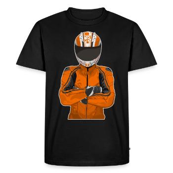 Moto Lifestyle / Moto / Moto motard - T-shirt Premium bio Homme - noir - Devant - Nico (187cm)