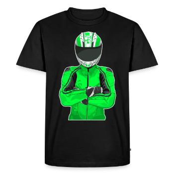 Moto Lifestyle / Moto / Moto motard - T-shirt Premium bio Homme - noir - Devant - Nico (187cm)