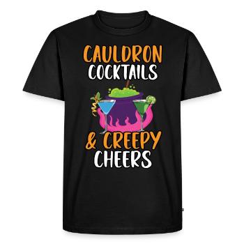 Cauldron Cocktails & Spooky Cheers Halloween - Men's Premium Organic T-Shirt - black - Front - Nico (187cm)
