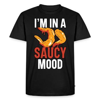 Buffalo Wings Foodie Cuisine Américaine Poulet - T-shirt Premium bio Homme - noir - Devant - Nico (187cm)