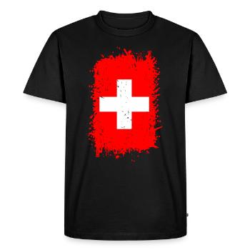 Switzerland - Men's Premium Organic T-Shirt - black - Front - Nico (187cm)