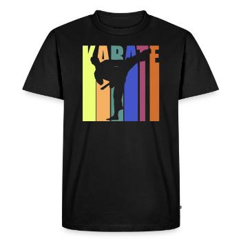 karate - Men's Premium Organic T-Shirt - black - Front - Nico (187cm)