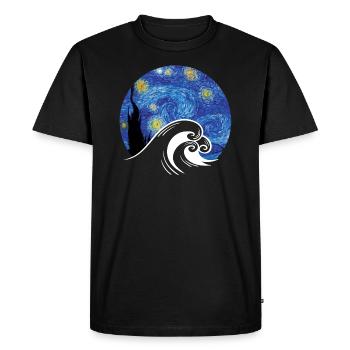 Van Gogh - Men's Premium Organic T-Shirt - black - Front - Nico (187cm)