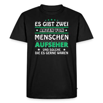 Overseer Gift - Two Types of... Design - Men's Premium Organic T-Shirt - black - Front - Nico (187cm)