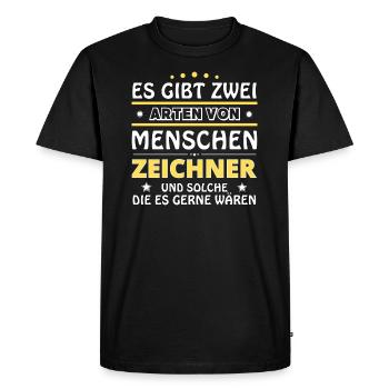 Draughtsman Gift - Two Types of... Design - Men's Premium Organic T-Shirt - black - Front - Nico (187cm)