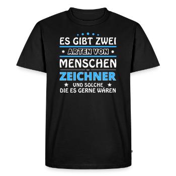 Draughtsman Gift - Two Types of... Design - Men's Premium Organic T-Shirt - black - Front - Nico (187cm)