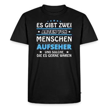 Overseer Gift - Two Types of... Design - Men's Premium Organic T-Shirt - black - Front - Nico (187cm)