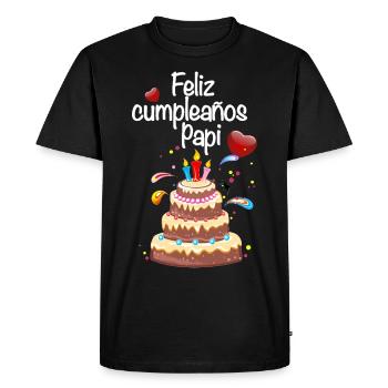 Joyeux anniversaire papa fête pour papa - T-shirt Premium bio Homme - noir - Devant - Nico (187cm)