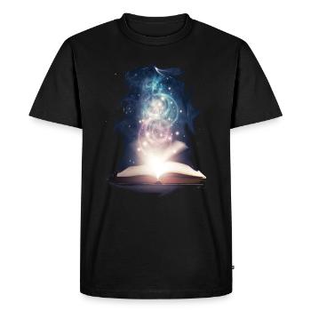 book spell - Men's Premium Organic T-Shirt - black - Front - Nico (187cm)