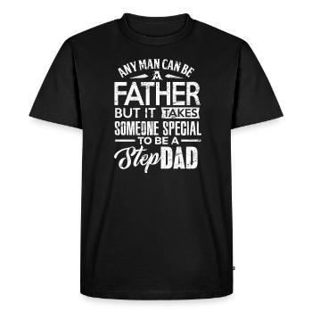Step Dad Chemise n’importe quel homme être père Step Papa cadeau - T-shirt Premium bio Homme - noir - Devant - Nico (187cm)