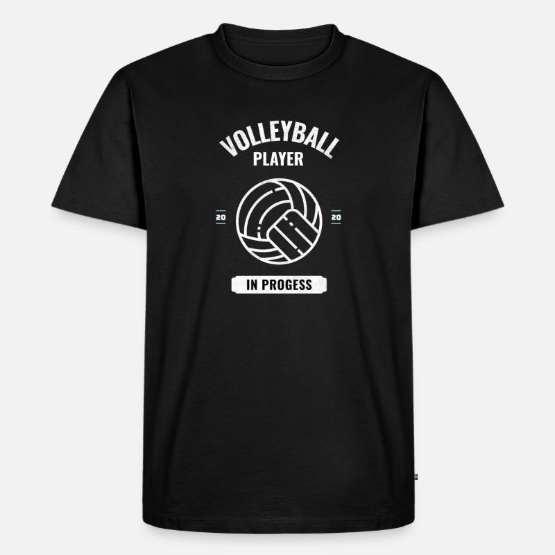Volleyball player in Progress - Männer Premium Bio T-Shirt - Schwarz