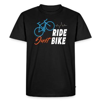 Just Ride Bike - T-shirt Premium bio Homme - noir - Devant - Nico (187cm)