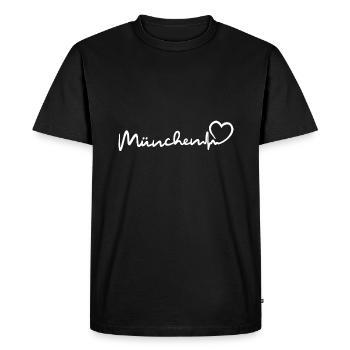 Battement de cœur de Munich - T-shirt Premium bio Homme - noir - Devant - Nico (187cm)